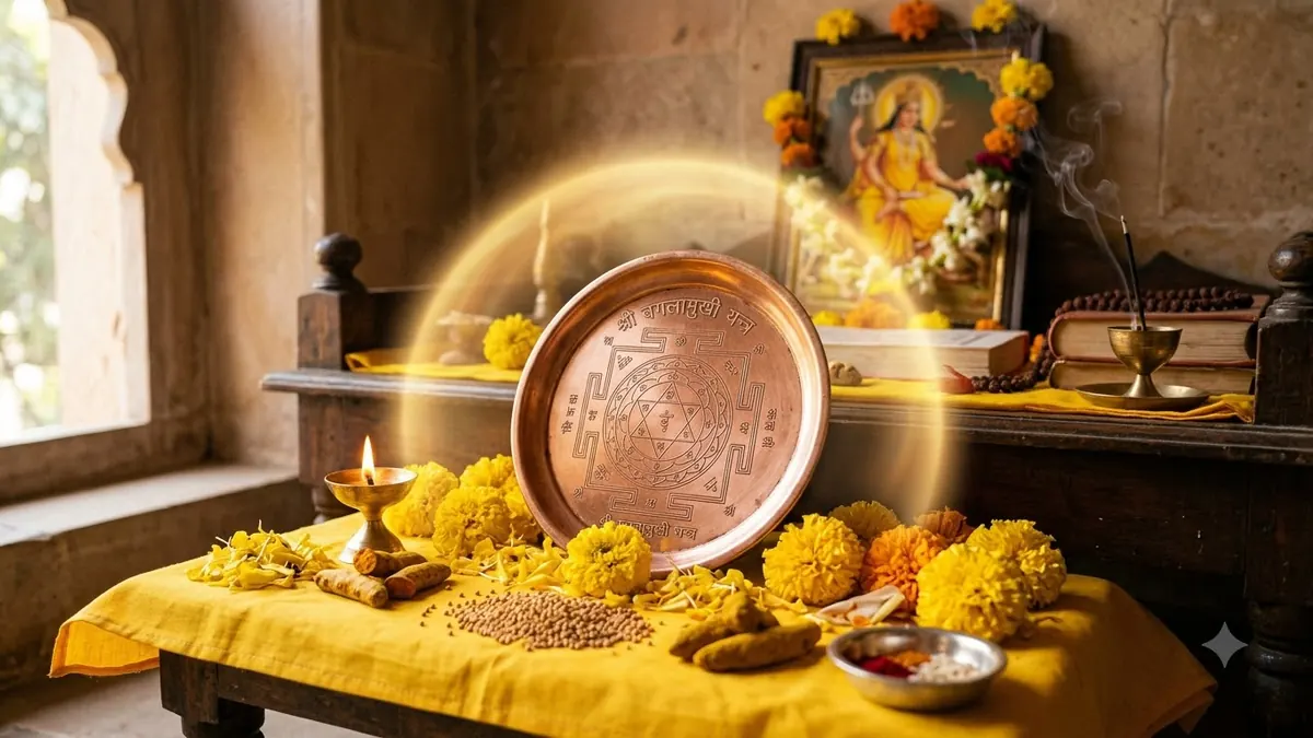 Traditional Baglamukhi yantra used in ethical spiritual guidance
