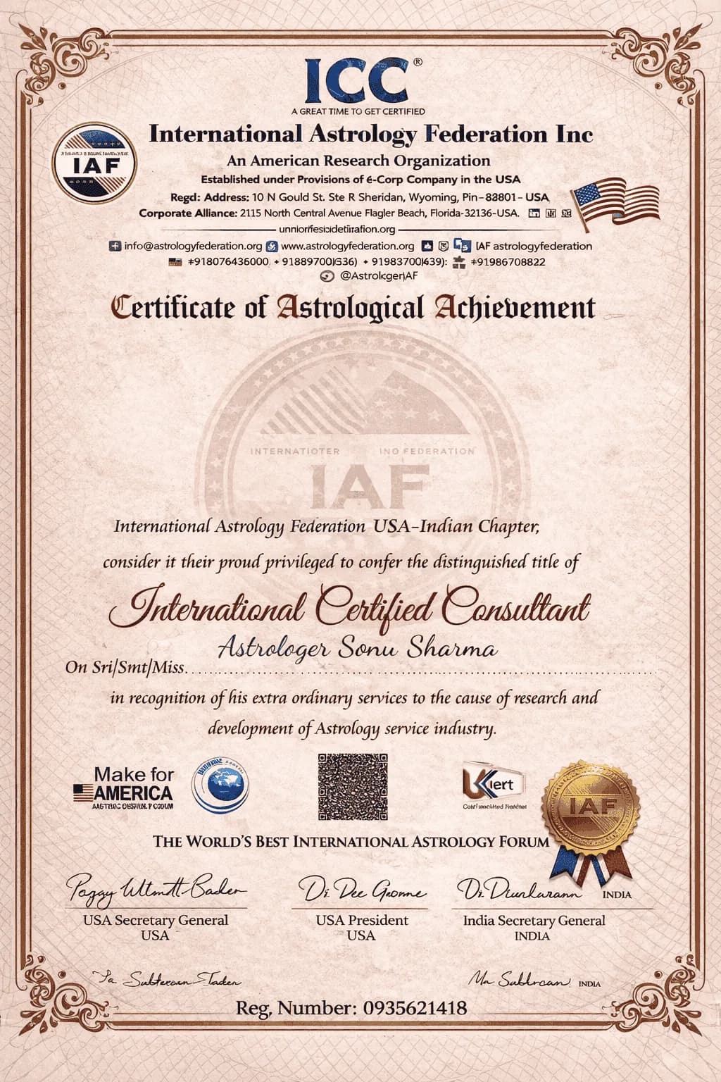 International Certified Consultant