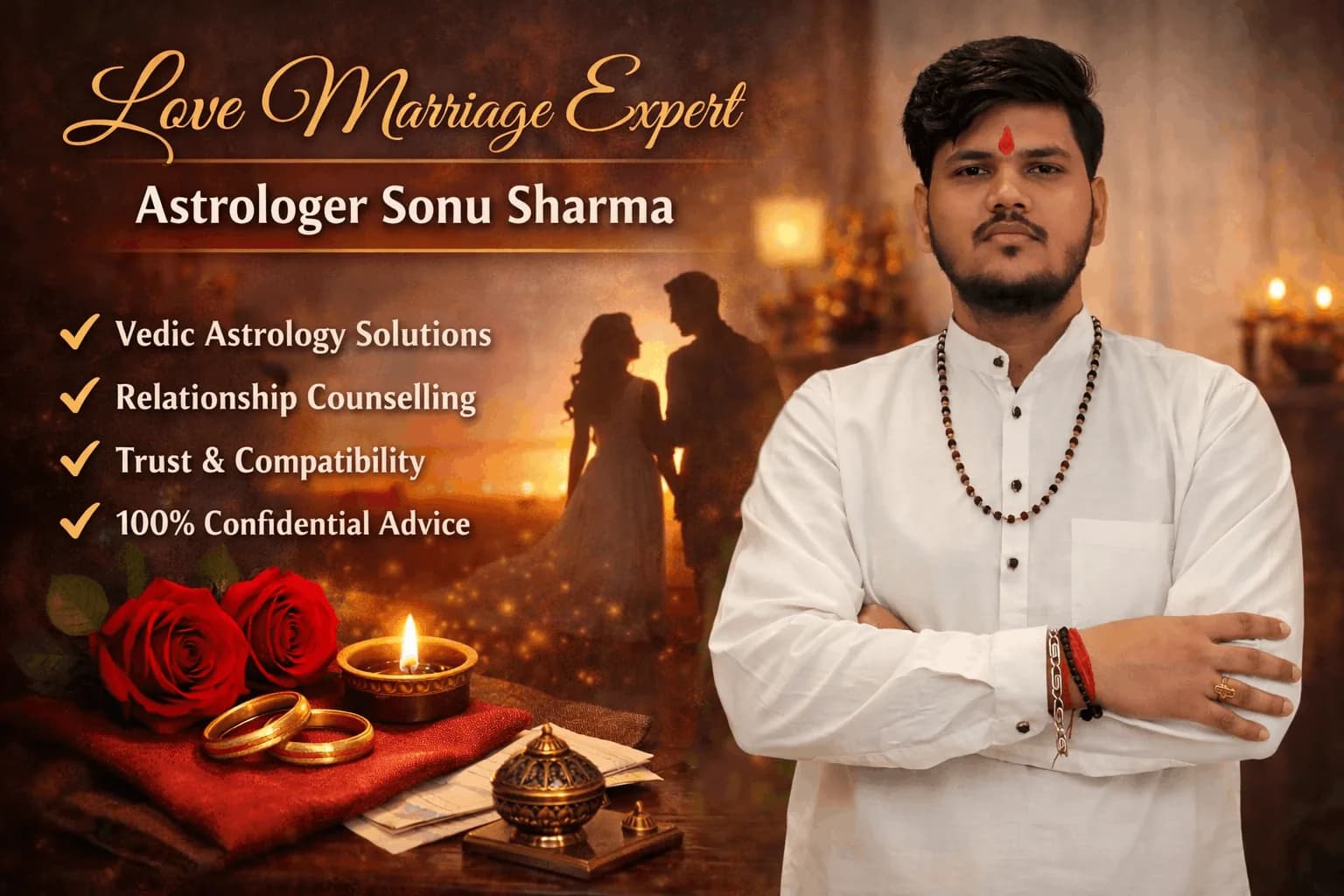 Astrologer Sonu Sharma providing love and marriage astrology guidance