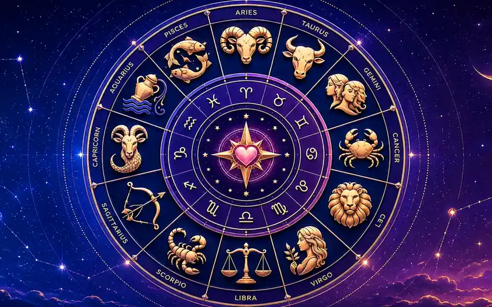 Zodiac wheel used for Vedic astrology consultation