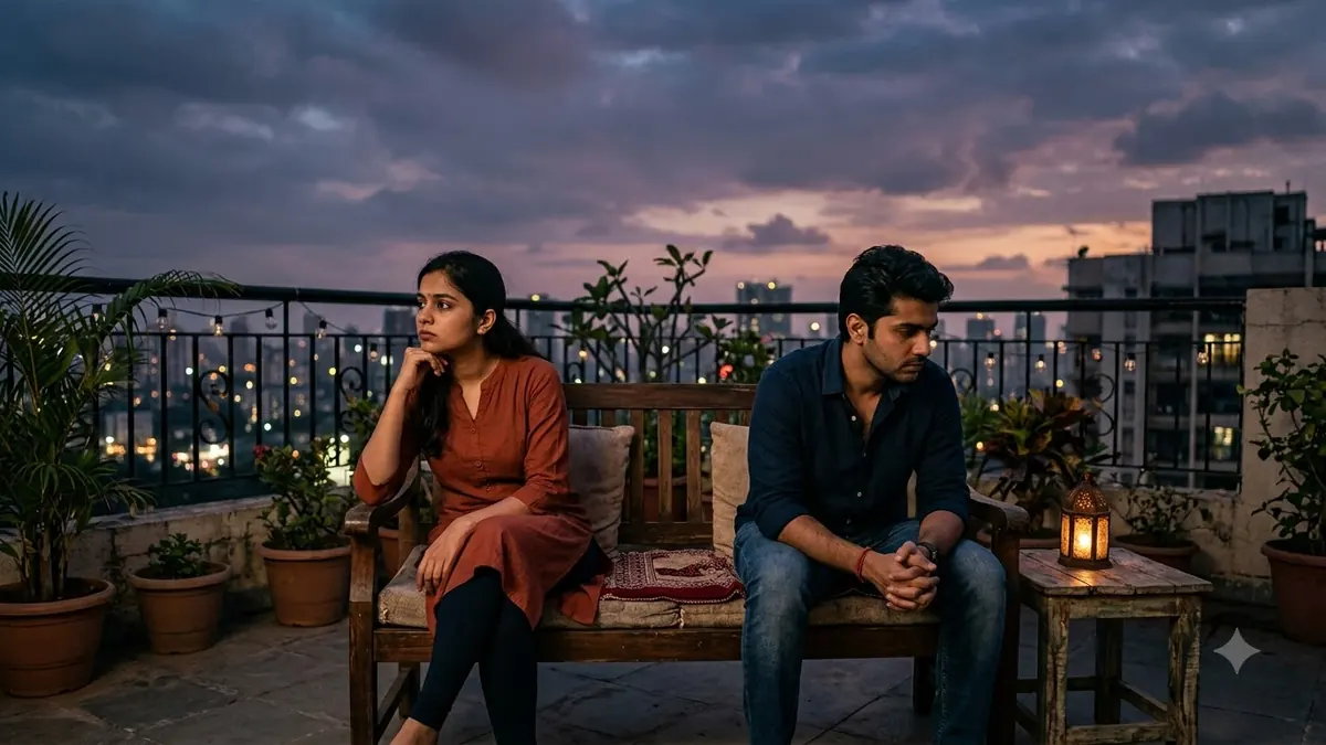 Concerned couple reflecting on communication problems