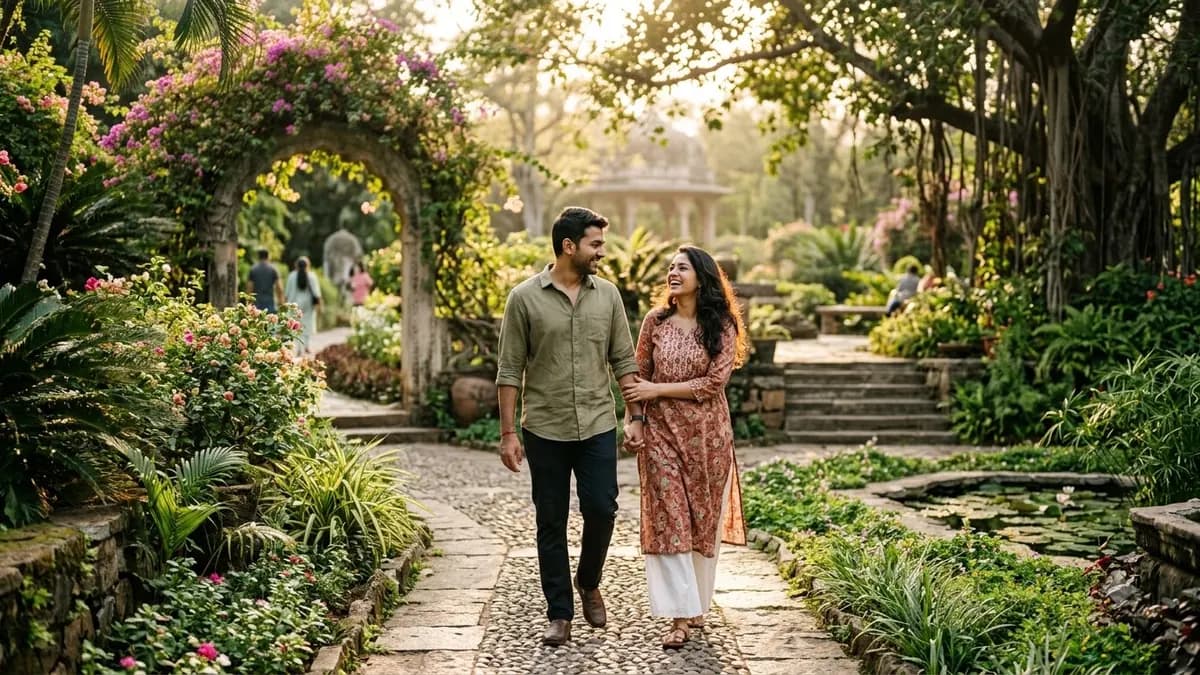 Couple walking together after a calm relationship discussion