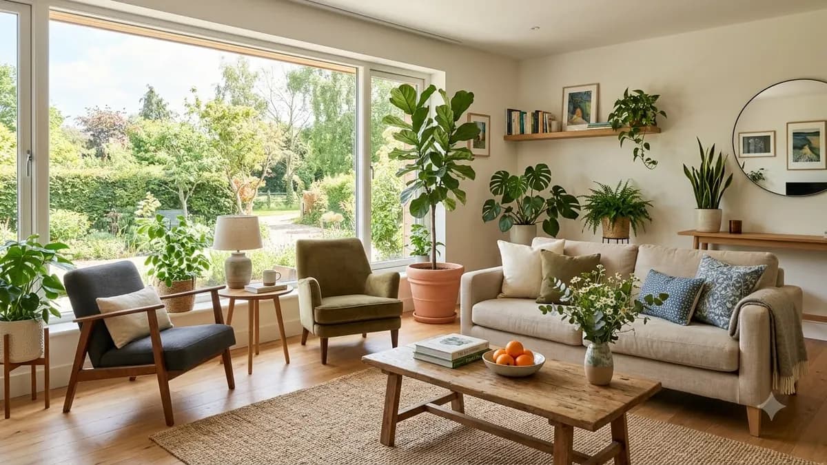 Bright organised living room prepared for a Vastu review